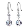 Time Naked Transparent Zircon Mid-length Women's Fashionable and Simple Earrings