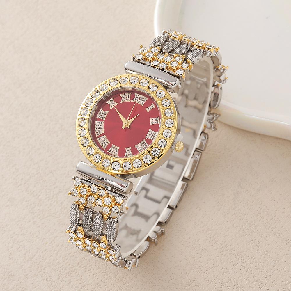 Jewelry Diamond-Set Roman Numerals Simple Watch Women'S Bracelet Watch Set Women'S Watch