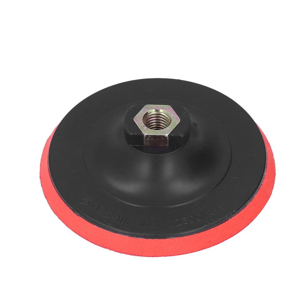 2pcs Rubber Material Grinder Backing Pad 5 Inch Size 125mm Diameter Polishing Backer Plate Hook and Loop Fastener