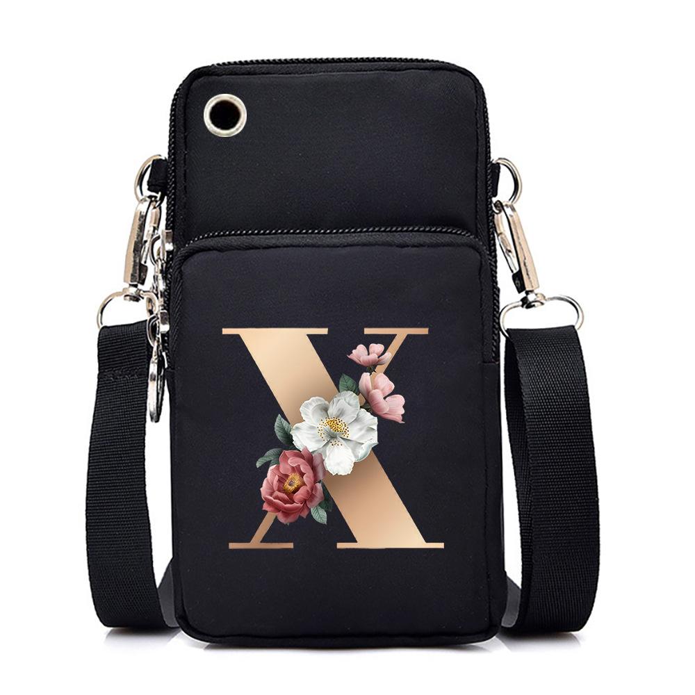 

Сумка для мелочи с принтом 26 букв, сумка для мобильного телефона с картой, легкая в носке многофункциональная сумка-мессенджер 20*10cm