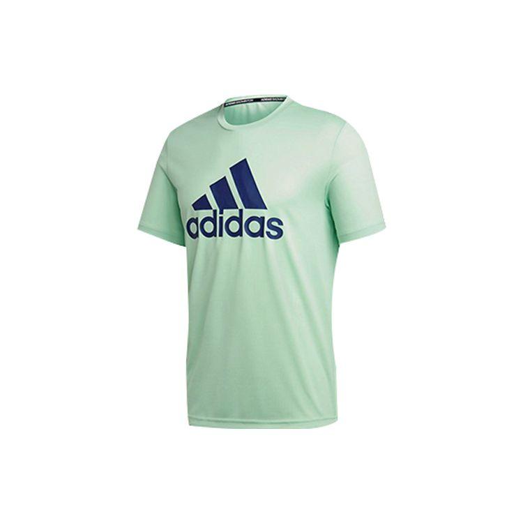 Adidas Casual Sports Crew Neck Short Sleeve T-Shirt Men Tops Green FT9734
