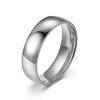 High Quality 925 Sterling Silver Ring Fashion Simple Smooth Round Ring Party Jewelry for Women Size 5 6 7 8 9 10 11