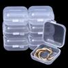 Mini Jewelry Storage Box Transparent Rectangle Locking Design Jewels Boxes Sturdy Rings Earrings Empty Case Jewelry Packaging