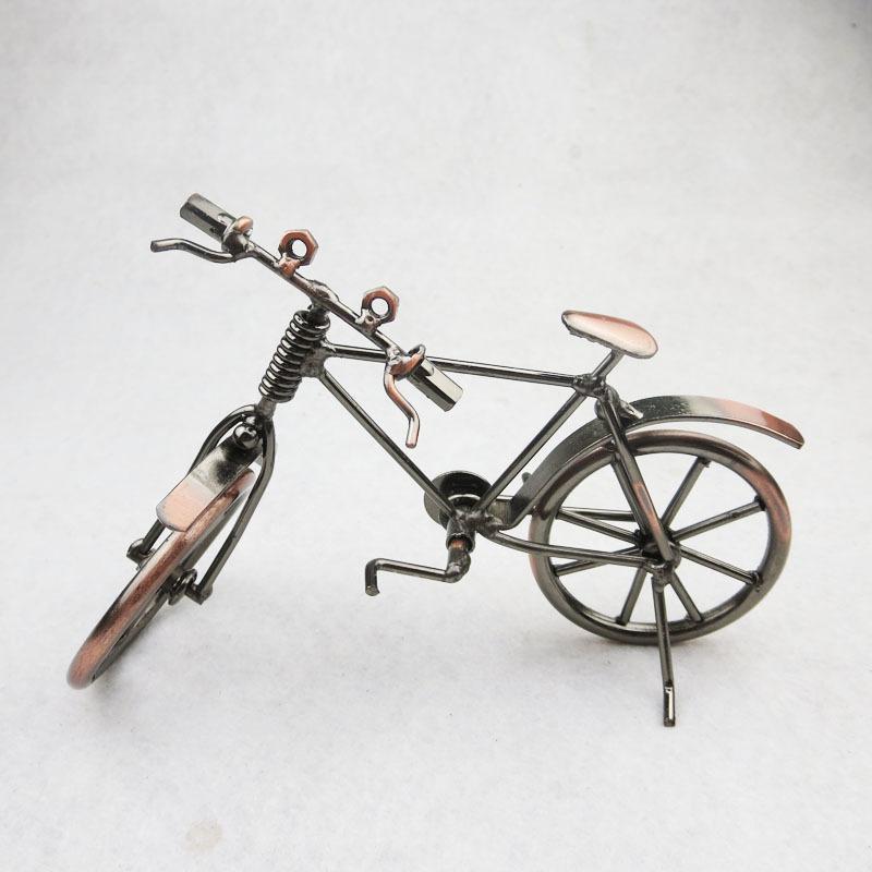 Bicycle Models Metal Crafts Vintage Home Decor Ornaments Office Desks Gadgets Creative Toys Punnk for Children Adults