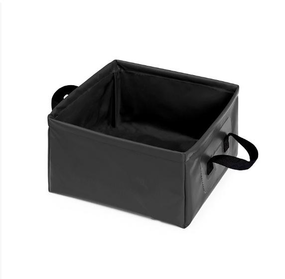 Foldable Square Water Bucket with Large Capacity - Portable Travel Storage for Tableware and Toiletries.