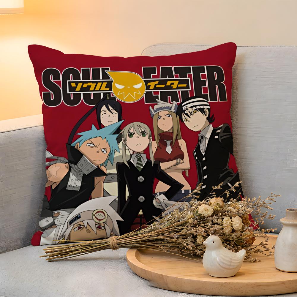 Cushion Cover Linen SkinFriendly Soft Decorative Case For Sofa Home Decor Hot Anime SSoul EaterS Pillow cover