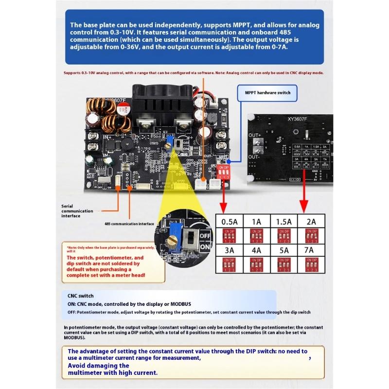 Upgrades Digital Controlled Power Supply 252W 7A Output Constant Electric Current Regulation for Charging Testing Lab