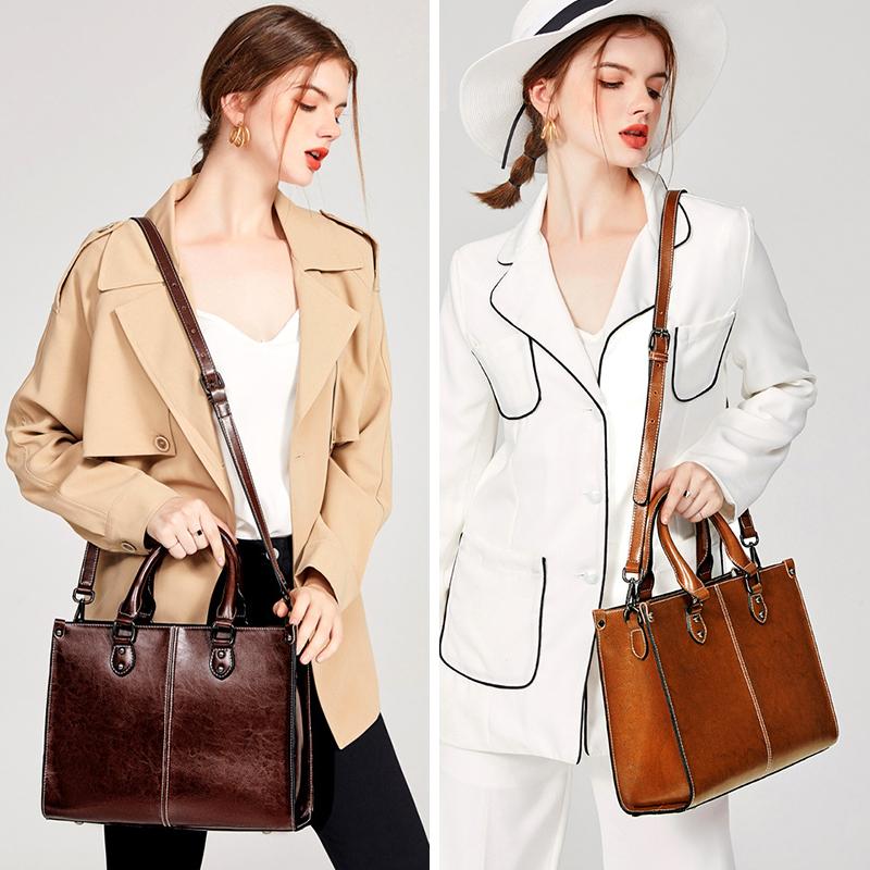 Cowhide Women's Tote Bag 2026 New High Quality Shoulder Bag Genuine Leather Designer Luxury Crossbody Bags Female Handbags 881