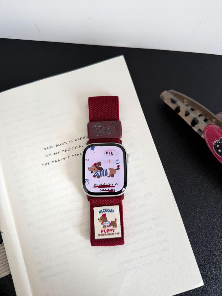 Dackel Magnetisches Nylon Uhrenarmband für Apple Watch Ultra/SE 11