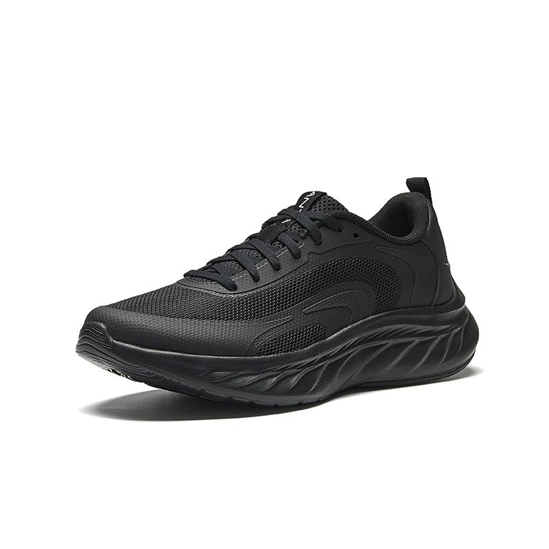 Anta Soaring Feather Cushioning Breathable Casual City Commuting Running Shoes Men's Basic Black 912635504-2