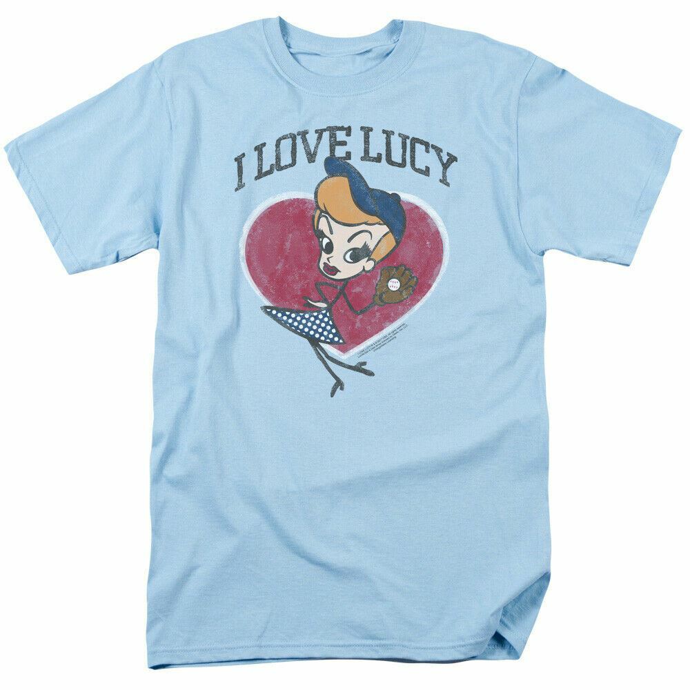 26 I Love Lucy Baseball Diva Logo T Shirt Mens Licensed Classic TV Show Light Blue Unisex T-Shirt XXXXL