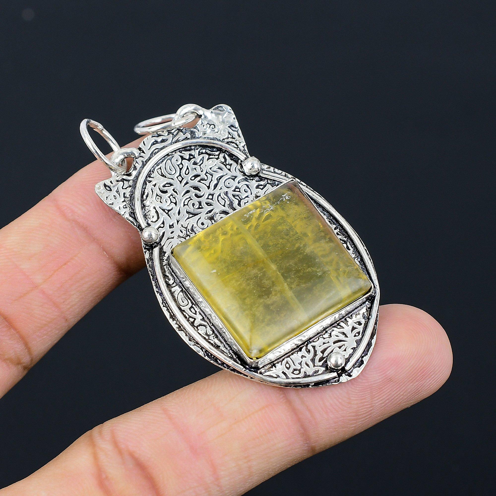 

Daughters Day Sale 925 Sterling Silver Multi Fluorite Gemstone Mother Pendant