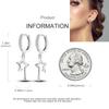 Original 925 Sterling Silver Eardrop Earrings Simple Snake Bone Pattern Hoop Earrings For Women Wedding Birthday Gift