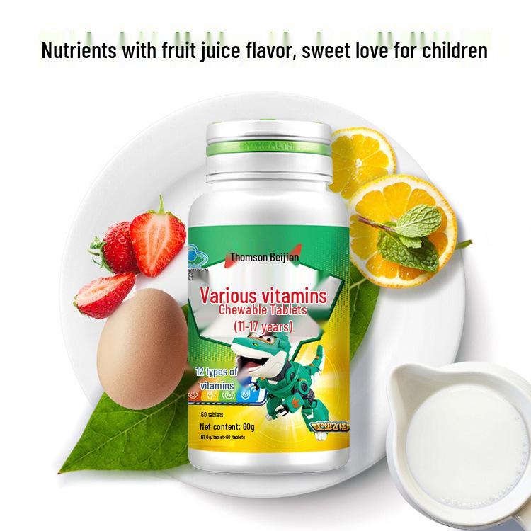 Tangchen Beijian Multivitamin Chewable Tablets for Teenagers (11-17 Years) - 60 Tablets, New Genuine Product