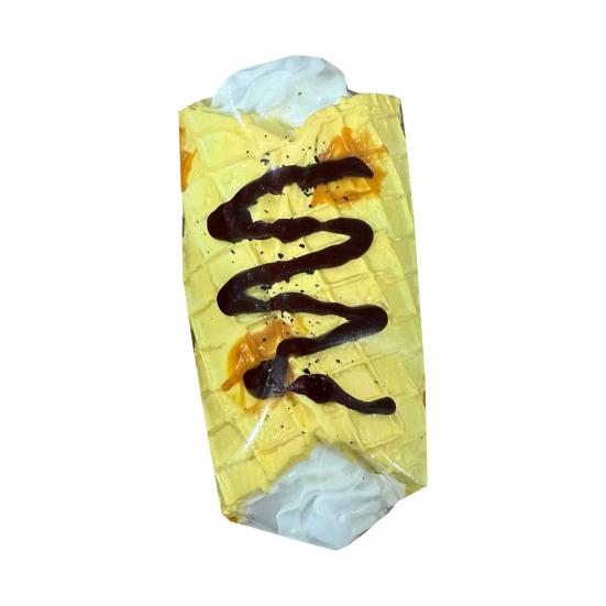 

Waffle Cream Roll Squeeze Toy Stress Relief Simulation Dessert Sensory Toy Decompression Food Grade Realistic Fake Food Fidget Toy
