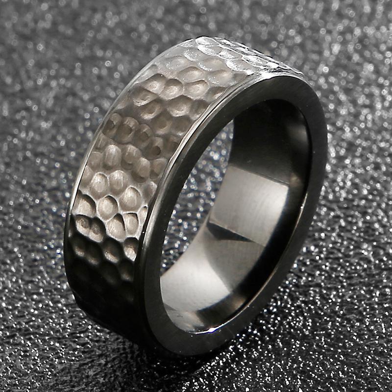 Solid 316L Stainless Steel Men's Finger Rings Stainless Ring for Men Women Size 7-13 Vintage Male Charm Jewelry Wedding Bands