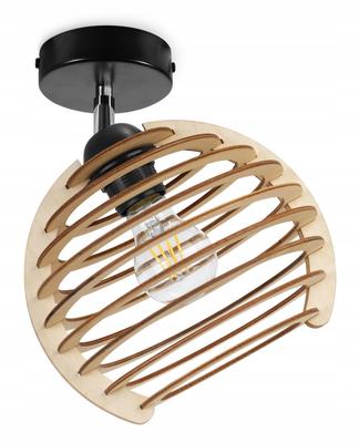 MODERN LED WOODEN BALL CEILING LAMP