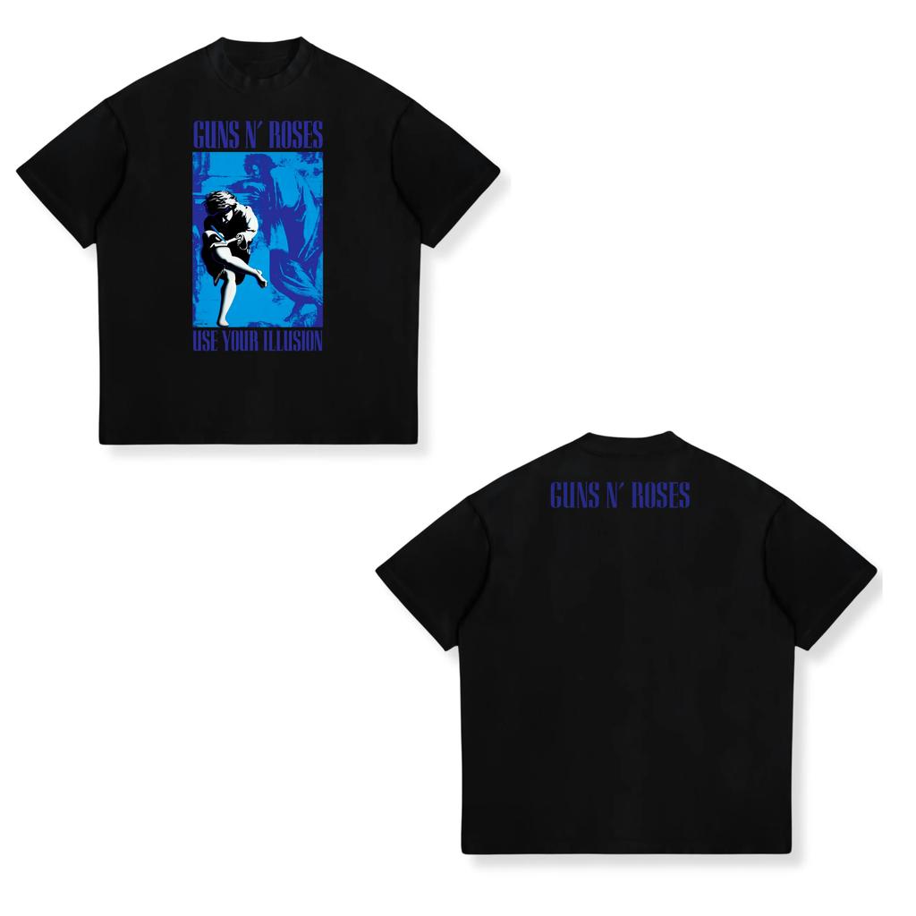 Popular Heavy Metal Band Cotton Printing T Shirts for UnisexWomen Fashion Hip Hop Streetwear Oversized Short Sleeve Tops Tees