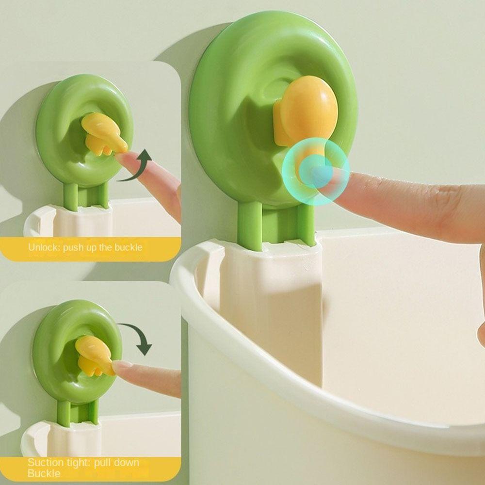 Large Capacity Suction Cup Storage Rack Wall Mounted Shower Storage Holder Kitchen