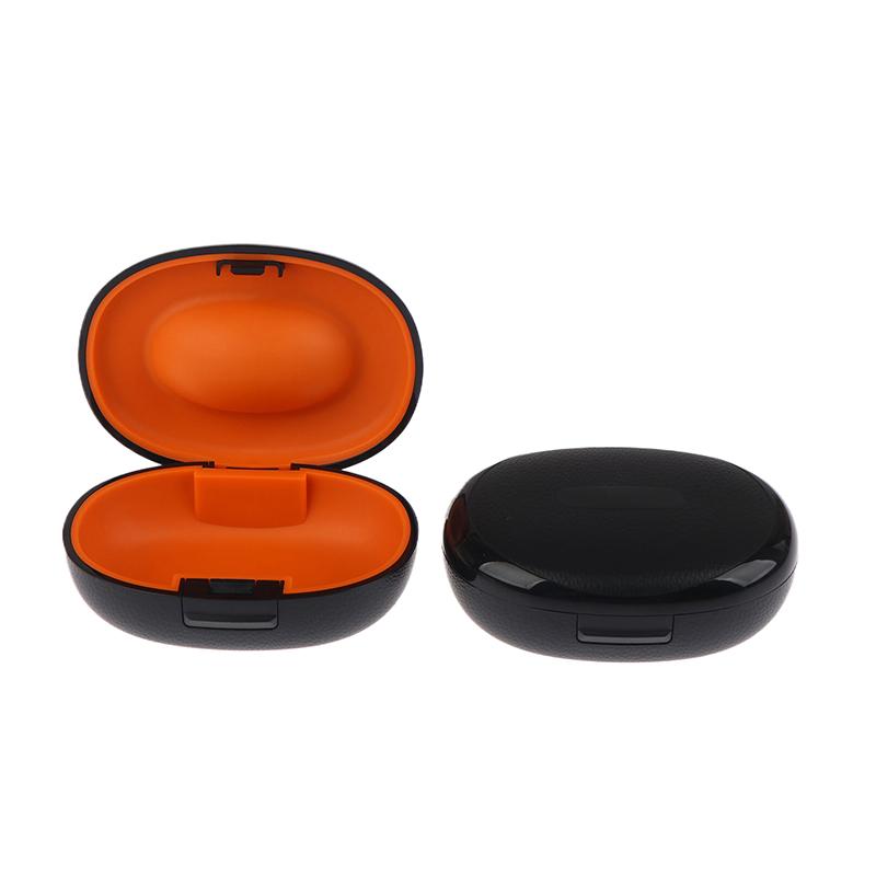 Portable Hearing Aid Hard Case Waterproof Hearing Aid Protective Storage Box Black For Outdoor Travel Hearing Aid Carrying Case