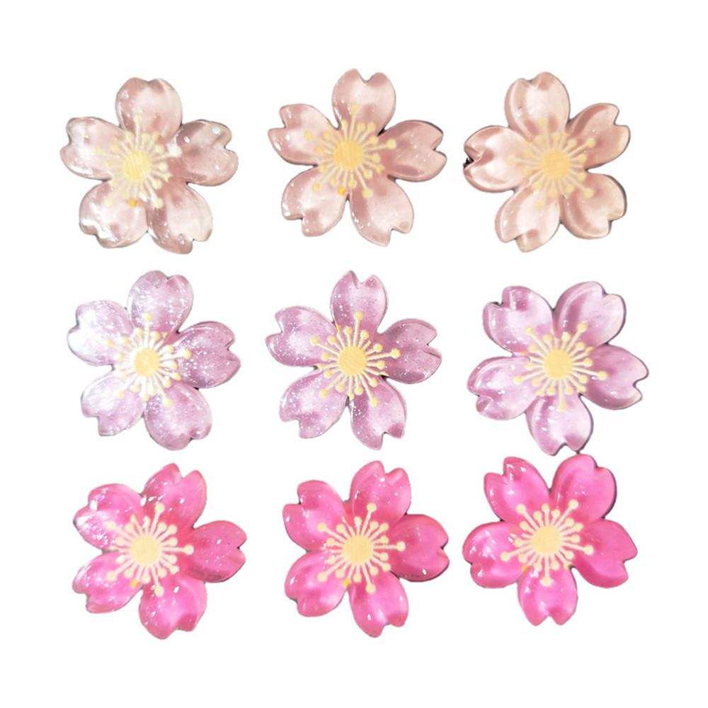 

30pcs Thumbtack Pins Flower Shape Resin Cherry Blossoms Push Pins Cork Board Decorative Thumbtacks Office School Acc Supplies