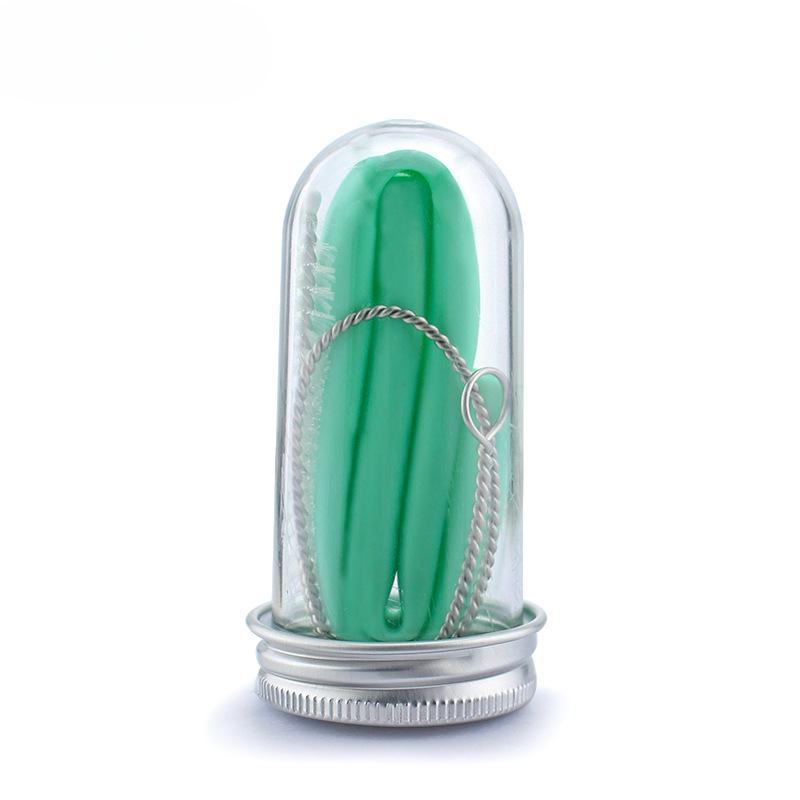 Food Grade Silicone Straw Set Color Reusable Folding Portable High Temperature Straw