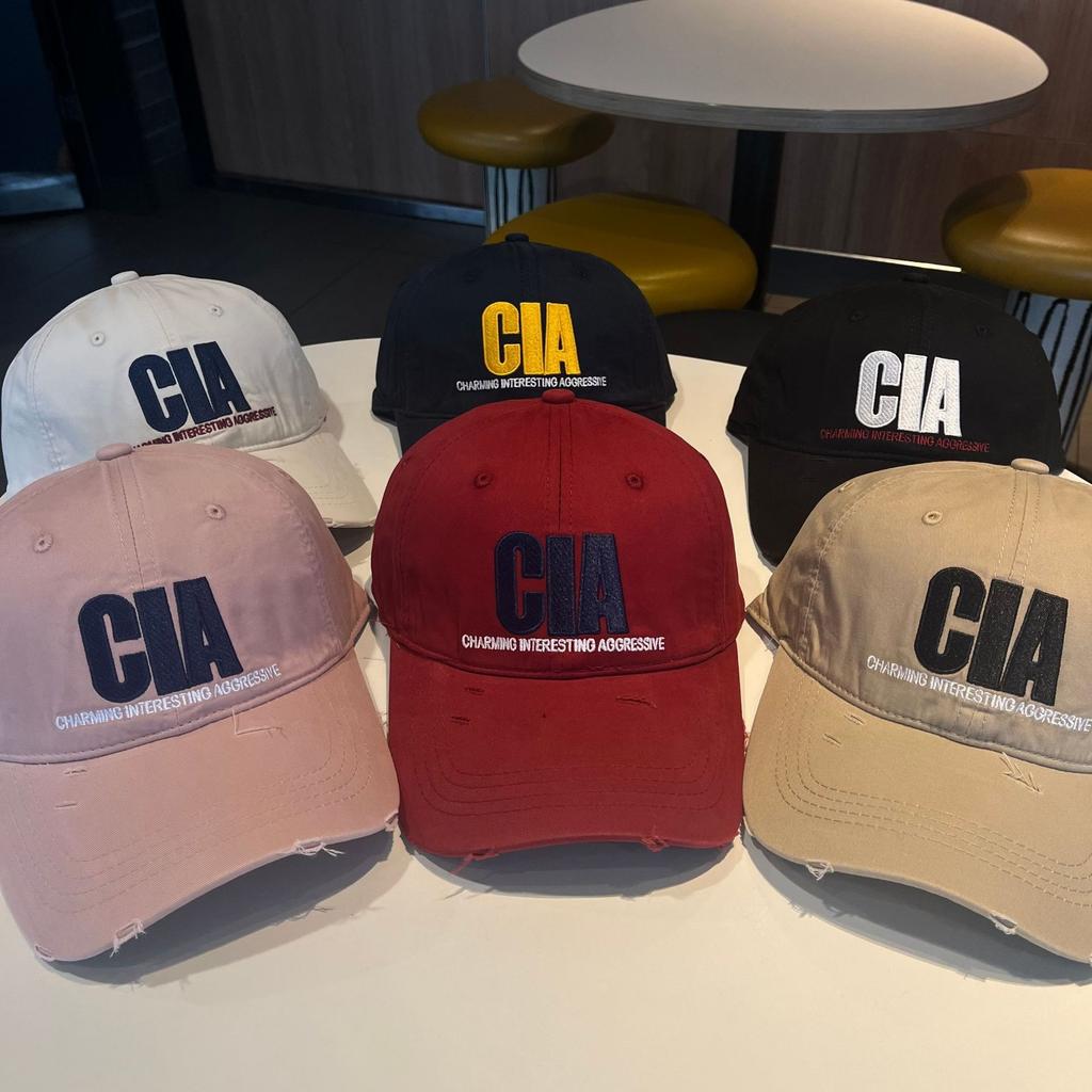 Embroidery Cap Men's and Women's Hats Ins Feng Shui Washing Cap Casual Versatile Color Matching Soft Top Sunshade Baseball Cap Letters