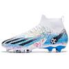 Scarpe da Calcio High-Top Tf Chiodi Spezzati Erba Sintetica Chiodi Ag Piedi in Pelle Bambini e Bambine Bambini e Adolescenti Studenti Scarpe da Allenamento