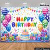2D-Ebene 1 Stück Happy Birthday Party Hintergrundstoff Sternaufkleber buntes Konfetti