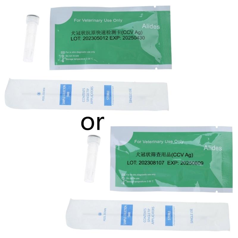 Kituri de Testare pentru Câini Pisici Pahar de Unică Folosință și Sticlă cu Diluant pentru Colectarea Urinei Fecale Detectarea CPV-CDV-FPV-TOXO-CCV