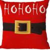 Merry Christmas Decor Cushion Cover 45x45 cm Pillow CaseCartoon Reindeer Santa Claus Printed Throw Pillowcase Linen Pillow Cover