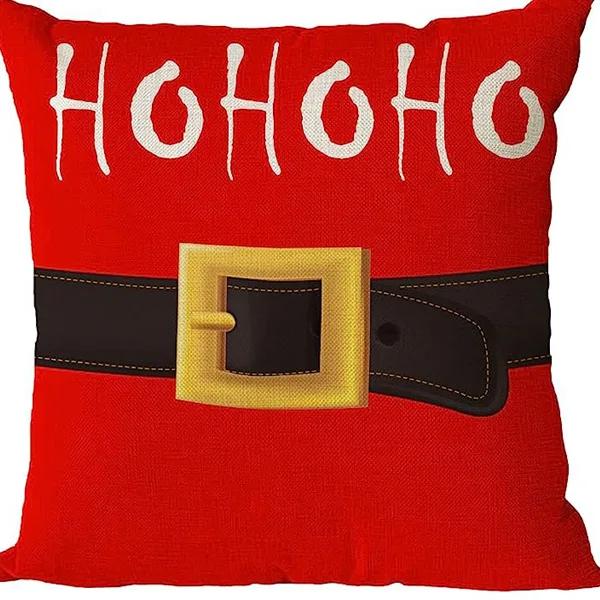 Merry Christmas Decor Cushion Cover 45x45 cm Pillow CaseCartoon Reindeer Santa Claus Printed Throw Pillowcase Linen Pillow Cover