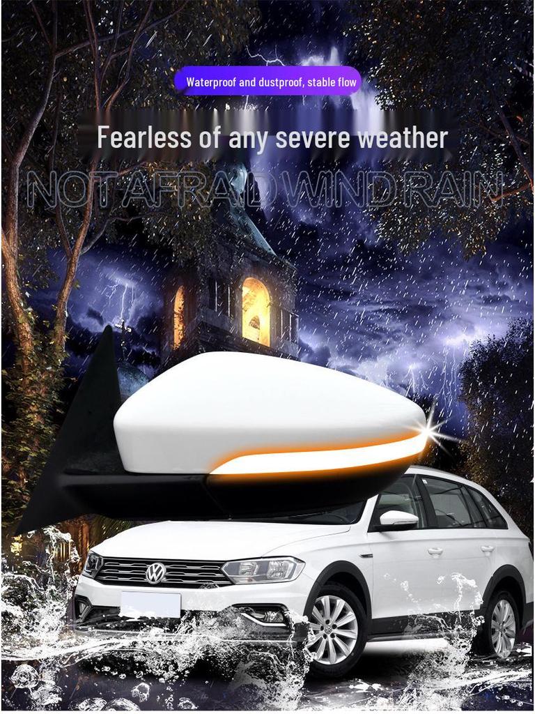 Sequential Turn Signal Light with Blue Tint for 2012-2018 Volkswagen Passat Rearview Mirror Modification