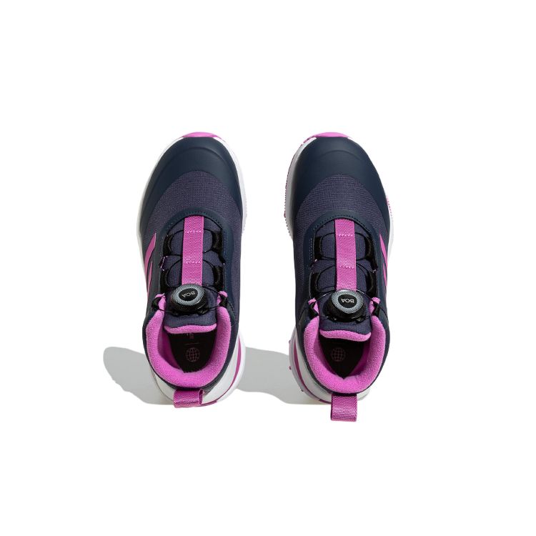 Adidas Fortarun Boa Atr K Mesh Casual Shock Absorbing Durable Mid-Top Running Shoes Kids Running Shoes Dark-Blue Purple GZ2198