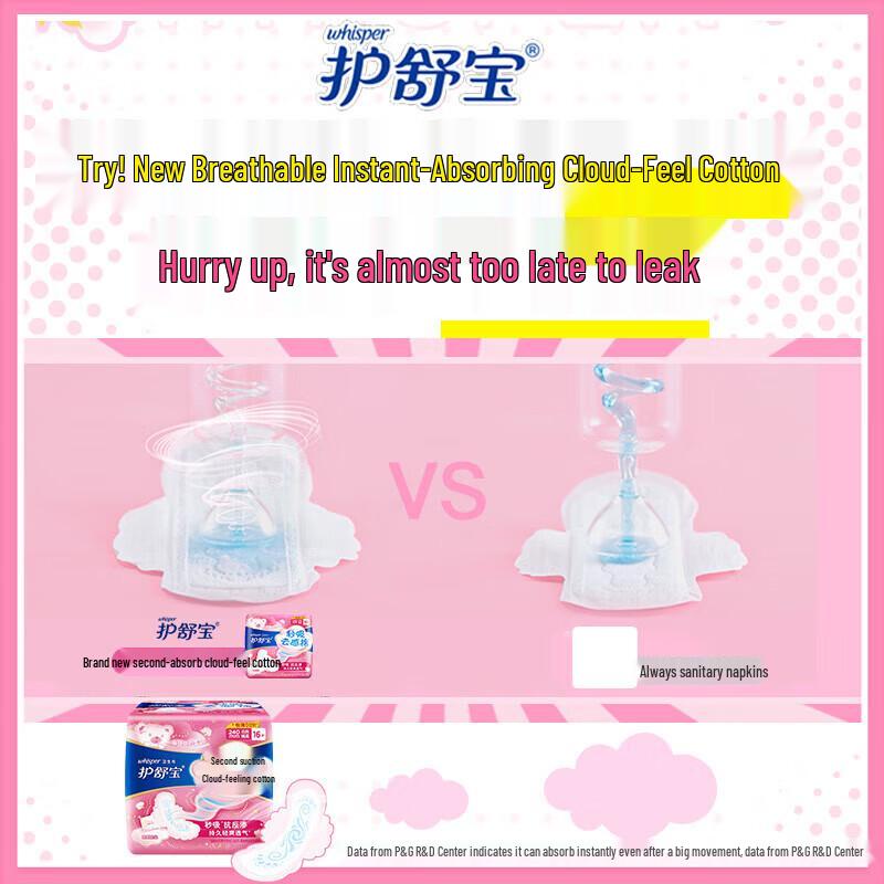 Whisper Cloud-Soft Ultra-Thin Daily & Night Pads