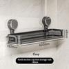 Simple Wall Mounted Bathroom Storage Rack Suction Cup Design Non Perforated Bathroom Toiletries Holder Shower Storage Shelf Home