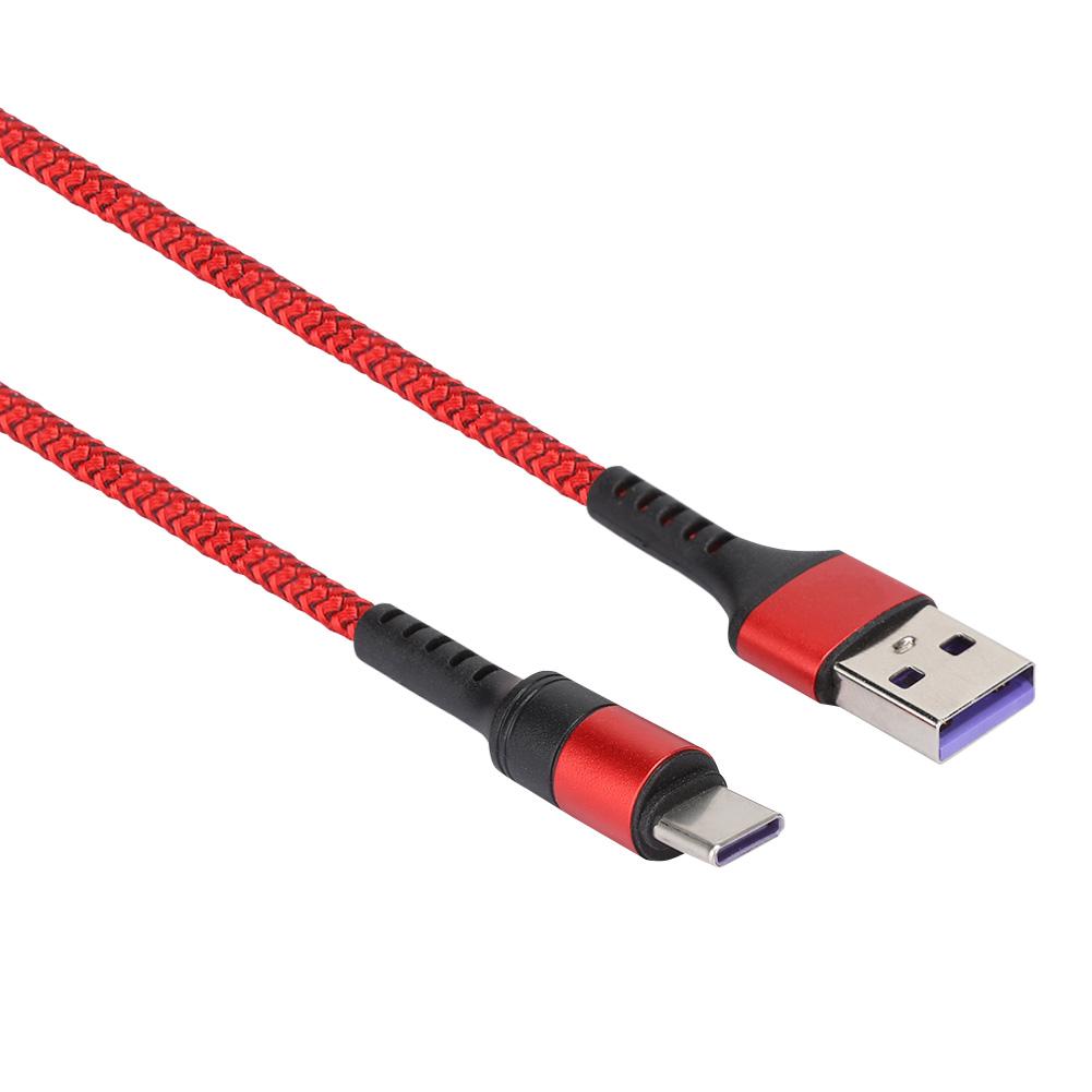 

1M 5A TypE C Fast Charging Data Cable for Huawei P10 P10plus p20 P20Pro (Red) красный