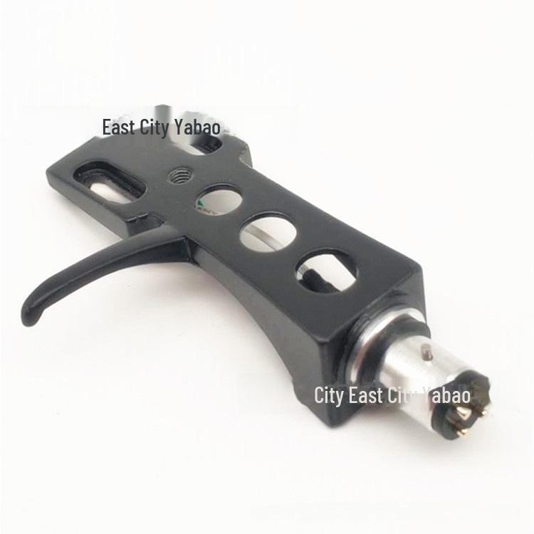 "Vinyl Record Player Stand with Wired Phonograph Needle Holder"