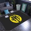 1PC rug Vill-arreal Flames Carpet, Chair Rug,Area Rug for Office Bedroom living rooms bedroom, Doormat decor Christmas fan gifts