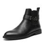 Herren British Style Leder Slipper Stiefel - Große Größe 46, Business Casual, Herbst/Winter Mode