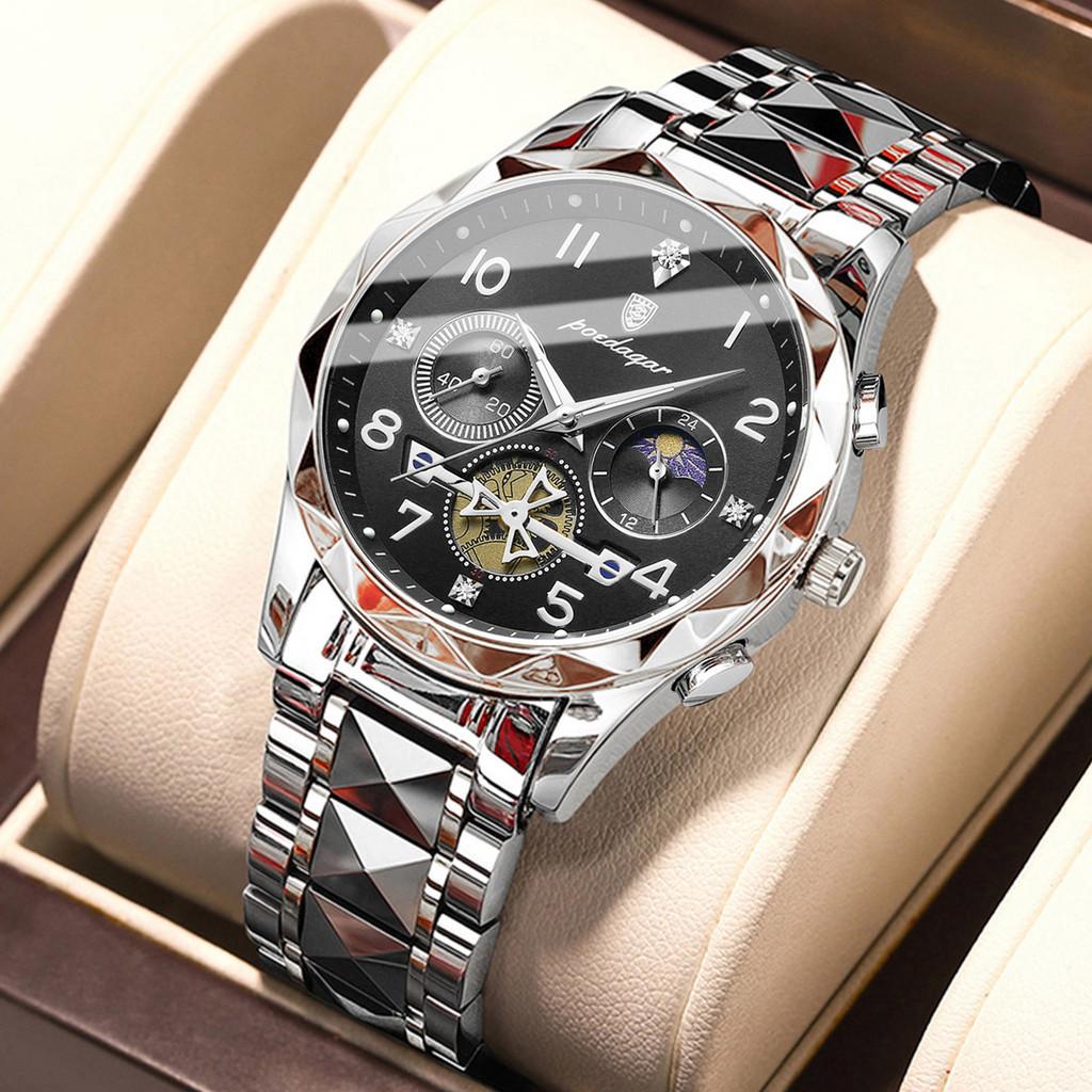 Swiss P972 Quartz Mens Watch With Luminous Dial Waterproof For Casual Wear