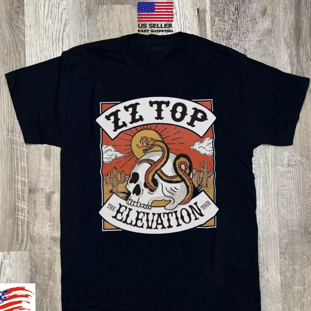 New Apparel ZZ Top Elevation Tour Short Sleeve T Shirt Full Size Unisex T-Shirt XXXXL