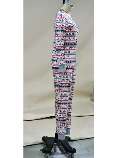 2025 European & American Parent-Child Christmas Pajama Set - New Style Family Home Wear