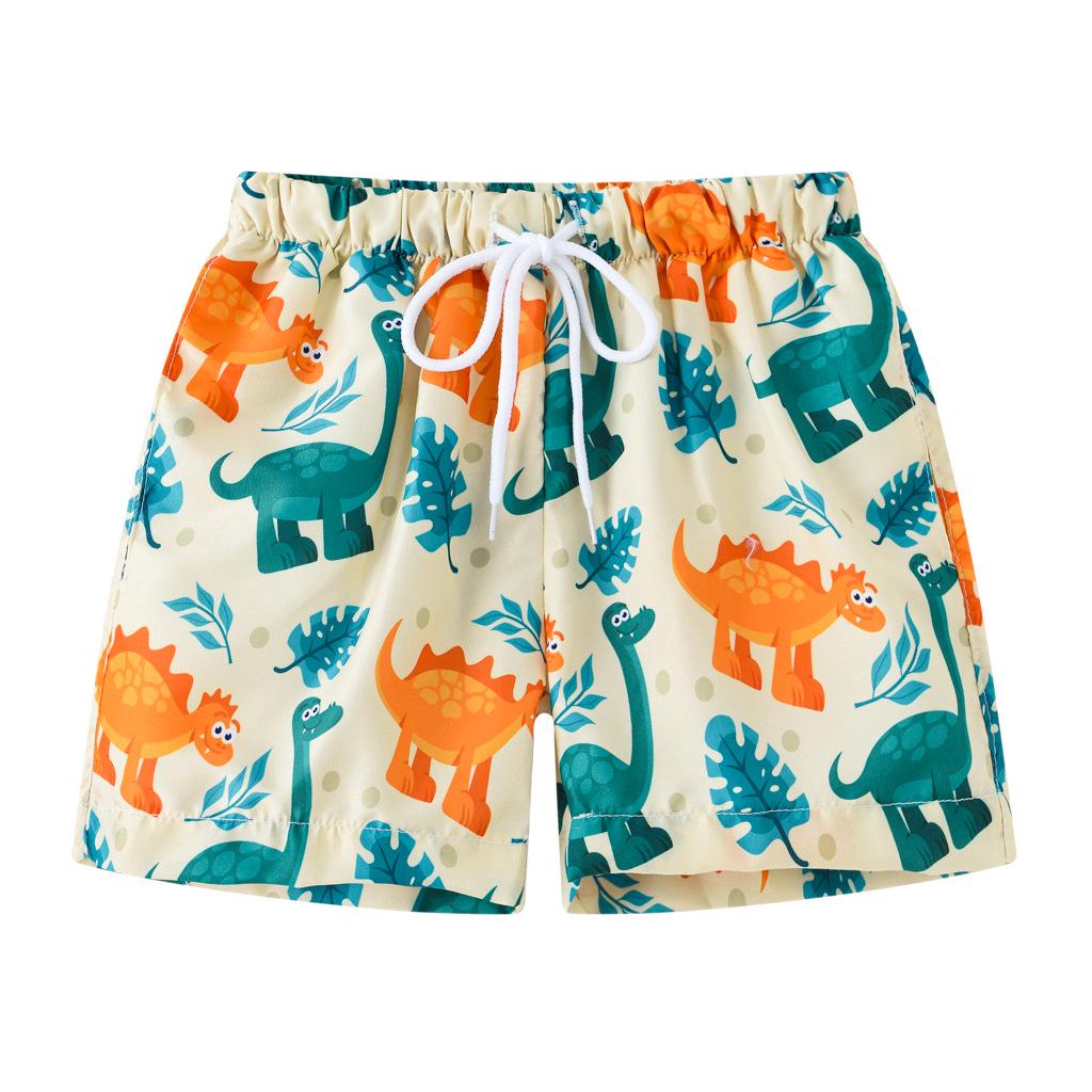 Sommer Kinder Cartoon-Print Badeshorts - Elastischer Bund Strand- & Sportbadehosen