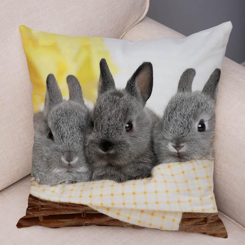 Pillowcase Sofa Car Home Decoration Pet Animal  Cute Rabbit  Cushion Cover