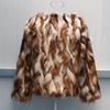 New Fox Fur Imitation Fur Coat Short Women's Clothing, Slim Raccoon Fur Coat Large Size