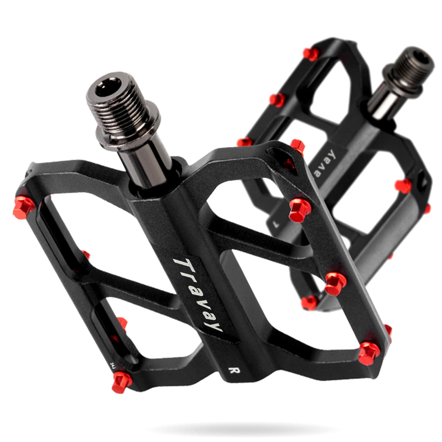 

Велосипед Travay с герметичным подшипником, совместимый с дорожным, кроссовым и городским дюймовыми педалями, плоский, сверхлегкий, нескользящий, подшипники, велосипеды, велосипеды, MTB, велосипеды, чёрный