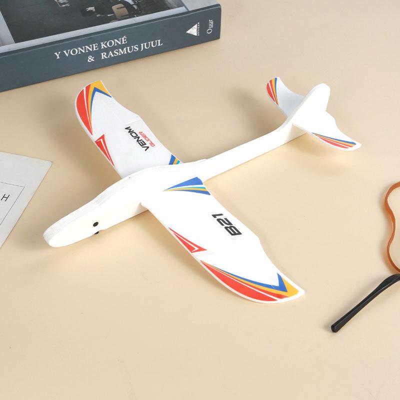 Foam Airplane Launcher Toy Epp Bubble Plane Glider Hand Throw Catapult Plane Toy For Kids Catapult Guns Aircraft Launcher Game
