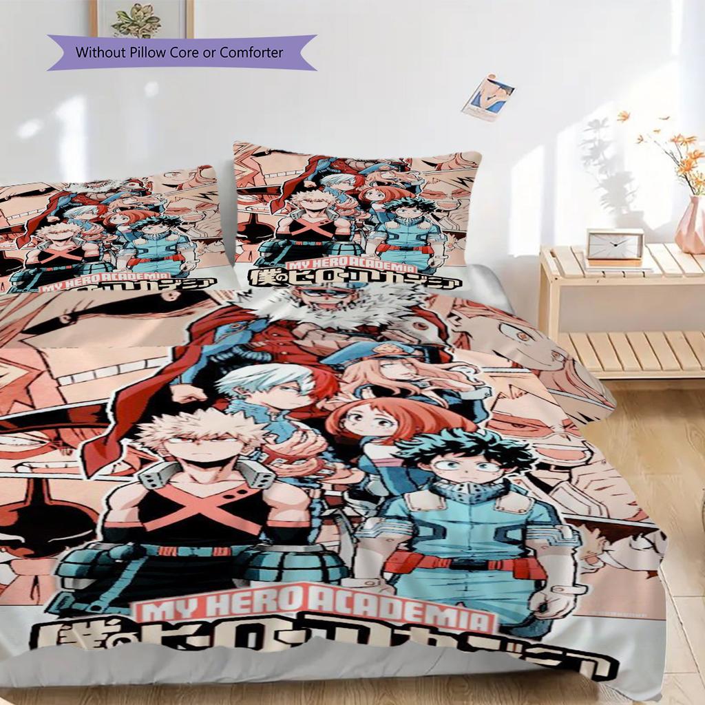Hero Academia Two Heroes Threepiece Set 1 Duvet Cover 2 Pillowcase Without Core Soft And Comfortable Gift Duvet Cover And Pillowcase