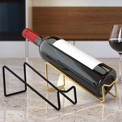 2 Pezzi Portabottiglie da Vino Metallo Portabottiglie per Piano di Lavoro Salvaspazio Espositore per Vini Decorativo Decorazione per la Casa
